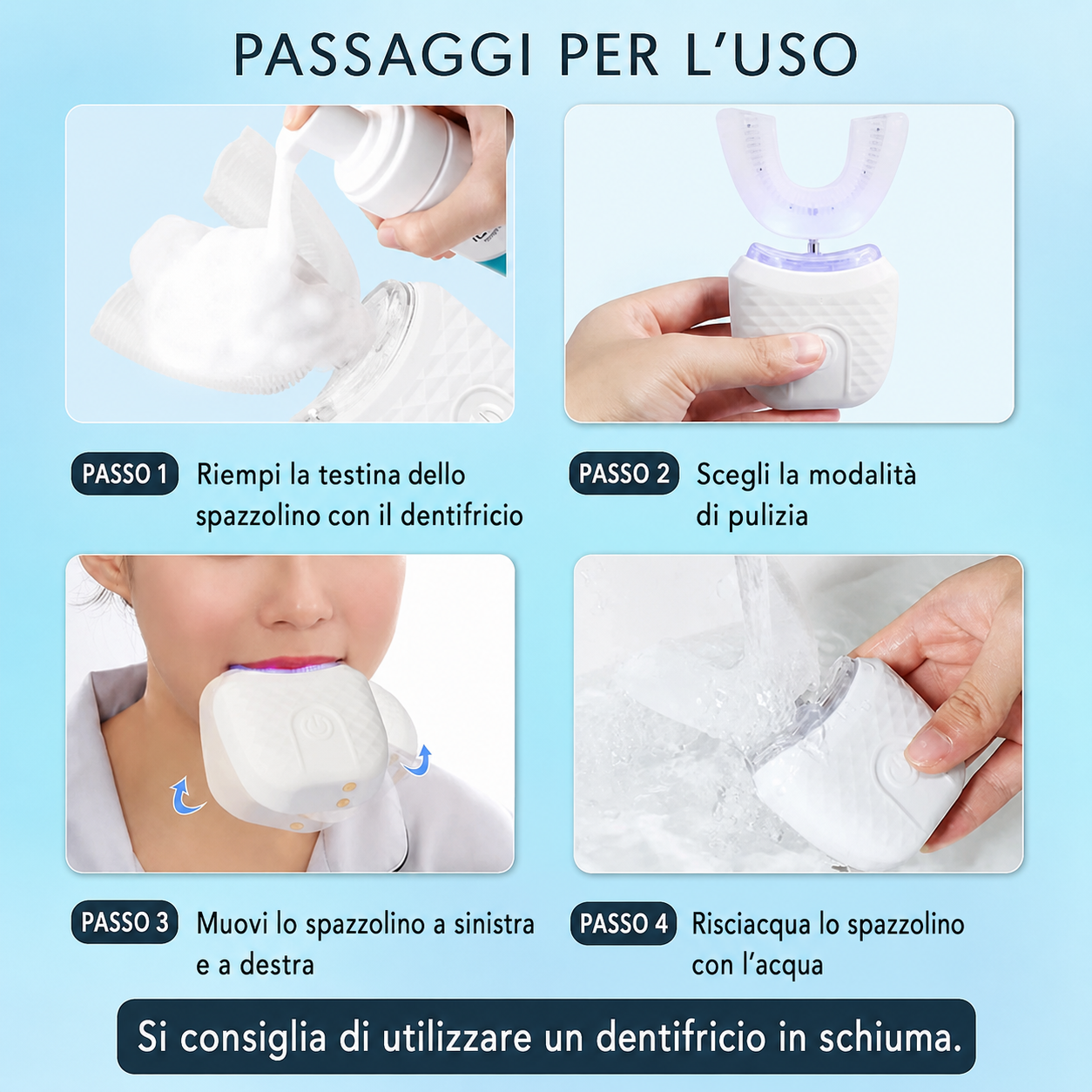 Spazzolino U 360° | Denti Puliti in 30 Secondi